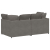 Sofa modułowa z poduszkami Tkanina sztruksowa Jasnoszara