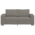 Sofa dwuosobowa, jasnoszara, 140 cm, tkanina sztruksowa