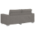 Sofa dwuosobowa, jasnoszara, 140 cm, tkanina sztruksowa