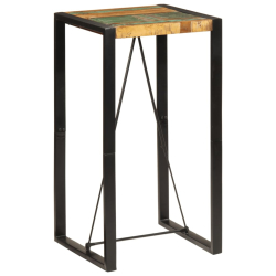 Stolik barowy, 60x55x110, lite drewno z odzysku