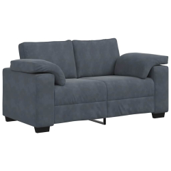 Sofa dwuosobowa Ciemnoszara 120 cm Aksamit