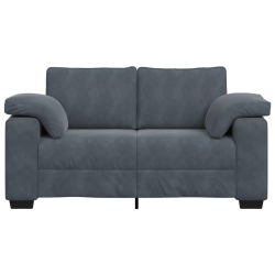 Sofa dwuosobowa Ciemnoszara 120 cm Aksamit