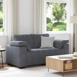 Sofa dwuosobowa Ciemnoszara 120 cm Aksamit