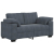 Sofa dwuosobowa Ciemnoszara 120 cm Aksamit
