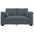 Sofa dwuosobowa Ciemnoszara 120 cm Aksamit