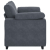 Sofa dwuosobowa Ciemnoszara 120 cm Aksamit