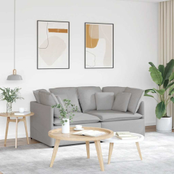 Sofa modułowa z poduszkami Tkanina Cloud Grey