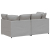 Sofa modułowa z poduszkami Tkanina Cloud Grey