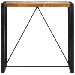 Stolik barowy, 110x55x110 cm, surowe lite drewno mango