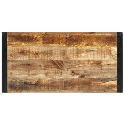 Stolik barowy, 110x55x110 cm, surowe lite drewno mango