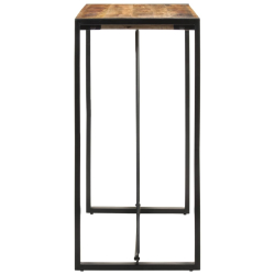 Stolik barowy, 110x55x110 cm, surowe lite drewno mango
