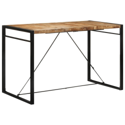 Stolik barowy, 175x90x110 cm, surowe lite drewno mango