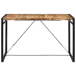 Stolik barowy, 175x90x110 cm, surowe lite drewno mango