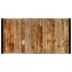 Stolik barowy, 175x90x110 cm, surowe lite drewno mango