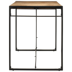 Stolik barowy, 175x90x110 cm, surowe lite drewno mango