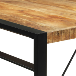 Stolik barowy, 175x90x110 cm, surowe lite drewno mango