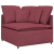 Sofa modułowa z poduszkami Tkanina wino czerwone