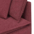 Sofa modułowa z poduszkami Tkanina wino czerwone