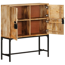 Kredens, 80x30x95 cm, surowe drewno mango