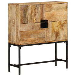 Kredens, 80x30x95 cm, surowe drewno mango