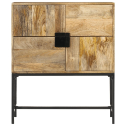 Kredens, 80x30x95 cm, surowe drewno mango