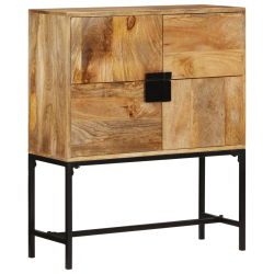 Kredens, 80x30x95 cm, surowe drewno mango