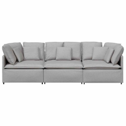 Sofa modułowa z poduszkami Tkanina Cloud Grey