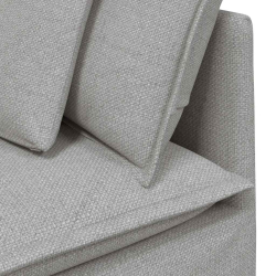 Sofa modułowa z poduszkami Tkanina Cloud Grey