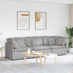 Sofa modułowa z poduszkami Tkanina Cloud Grey