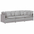 Sofa modułowa z poduszkami Tkanina Cloud Grey
