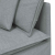 Sofa modułowa z podnóżkiem i poduszkami Tkanina jasnoszara
