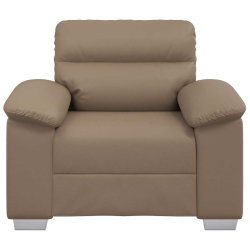 Fotel, kolor cappuccino, 60 cm, obity sztuczną skórą