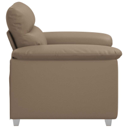 Fotel, kolor cappuccino, 60 cm, obity sztuczną skórą