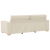 Sofa 3-osobowa 59 cm Beżowa Tkanina i drewno Nowoczesna