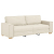 Sofa 3-osobowa 59 cm Beżowa Tkanina i drewno Nowoczesna