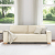 Sofa 3-osobowa 59 cm Beżowa Tkanina i drewno Nowoczesna