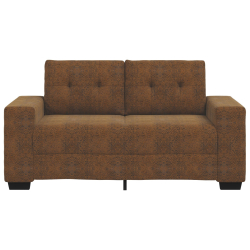 Brązowy Tkanina, Drewno Średni Trwały Sofa dwuosobowa