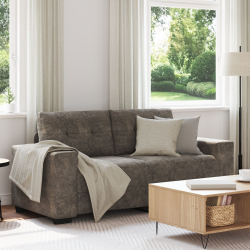 Brązowy Skóra syntetyczna Duży Trwały Sofa Prostokątna