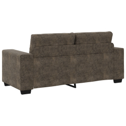 Brązowy Skóra syntetyczna Duży Trwały Sofa Prostokątna