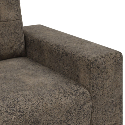 Brązowy Skóra syntetyczna Duży Trwały Sofa Prostokątna