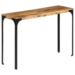 Stolik konsolowy, brązowy, 110x35x76 cm, drewno mango i żelazo