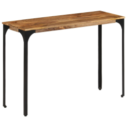 Stolik konsolowy, brązowy, 110x35x76 cm, drewno mango i żelazo