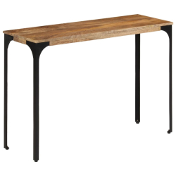 Stolik konsolowy, brązowy, 110x35x76 cm, drewno mango i żelazo