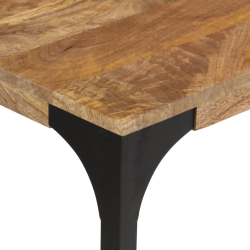 Stolik konsolowy, brązowy, 110x35x76 cm, drewno mango i żelazo