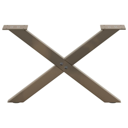 Nogi do stolika kawowego, 2 szt., naturalna stal, 50x(30-31) cm