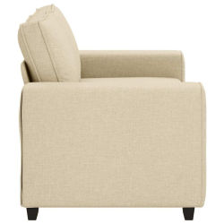 Sofa 2-osobowa kremowa 120 cm Tkanina