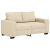 Sofa 2-osobowa kremowa 120 cm Tkanina