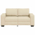 Sofa 2-osobowa kremowa 120 cm Tkanina