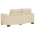 Sofa 2-osobowa kremowa 120 cm Tkanina