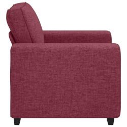 Sofa Fotel Wino Czerwone 60 cm Tkanina